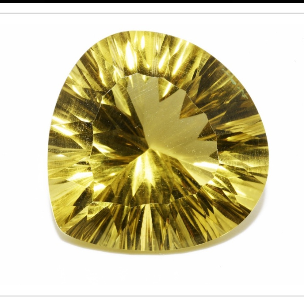 Natural Fancy Pear Cut Lemon Quartz